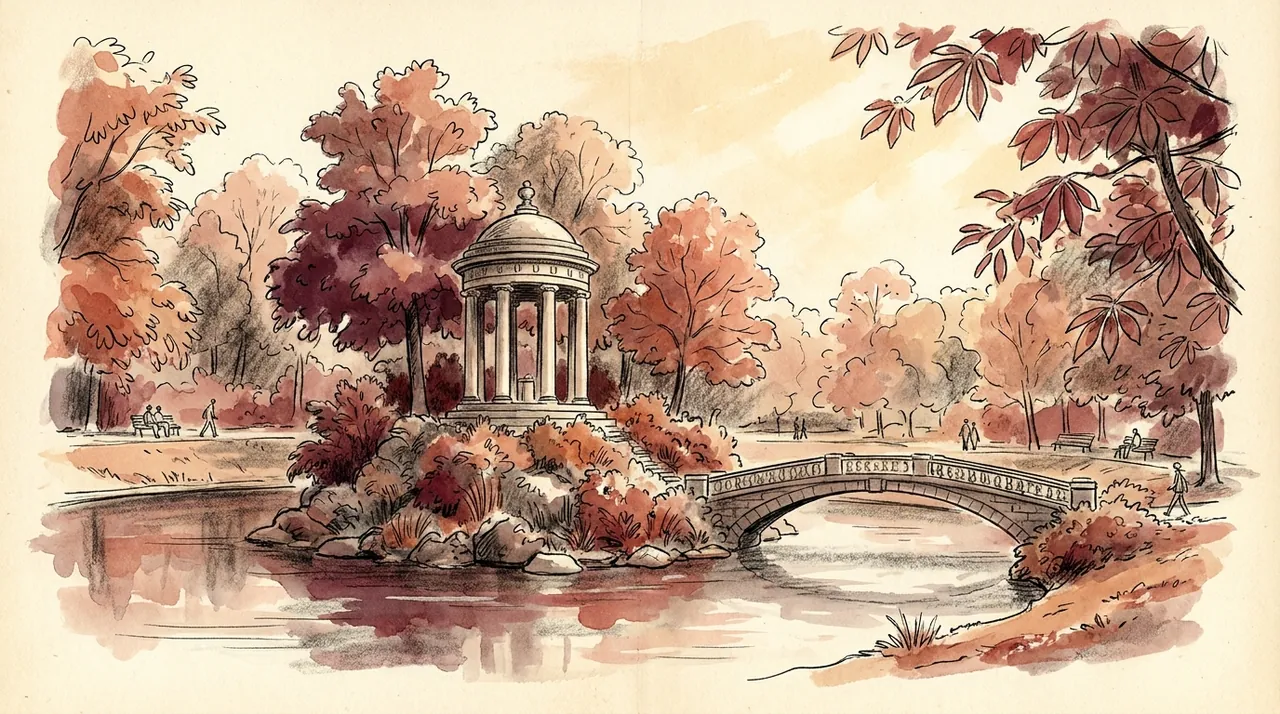 Illustration du parc des Buttes-Chaumont
